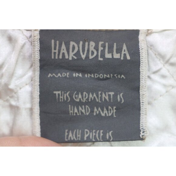 Harubella Handmade Velvet Burnout Quilted Cardigan-Lace-Silk Blend-Size M-BOHO - Picture 7 of 13